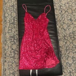 Hot pink homecoming dress, lucy in the sky, size xs